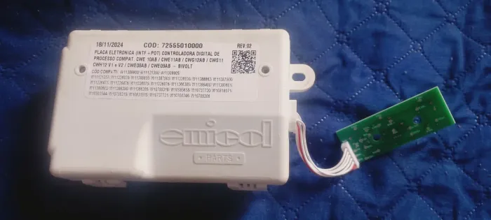 Placa para máquina de lavar