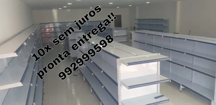 Gôndolas de parede e centro novas pronta entrega 
