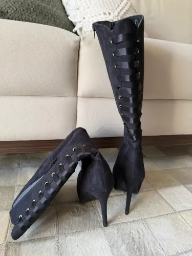 Bota preta over Vizzano camurça 35 