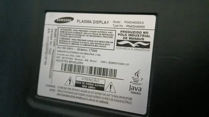 Televisão plasma 40 polegadas