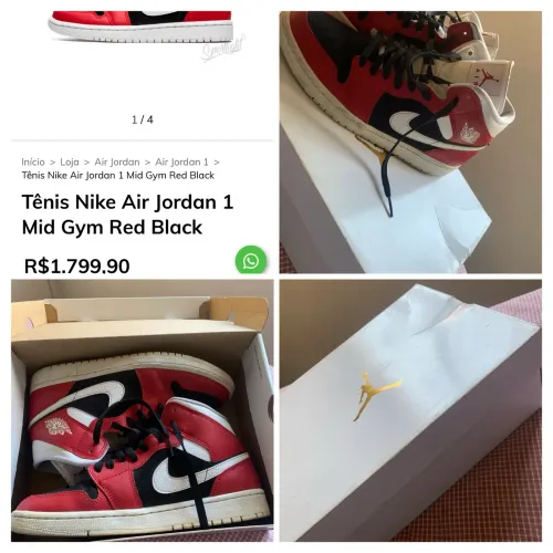 Air jordan 1 mid gym red black