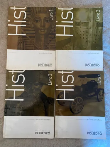 livros apostilas pré-vestibular de história - poliedro - com anotações
