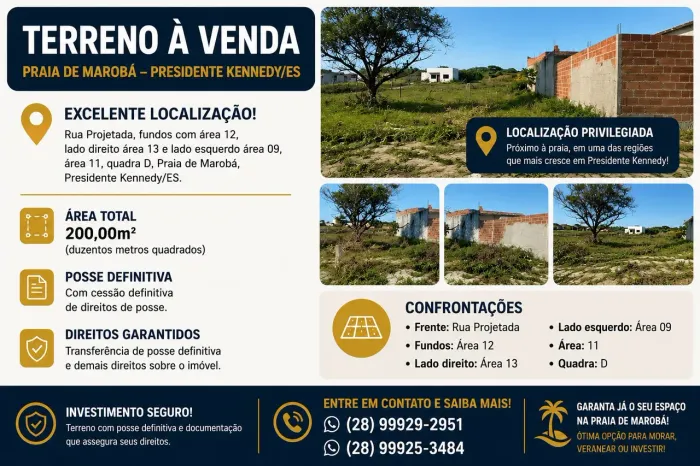 Terreno em Maroba (Presidente Kennedy)