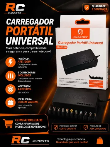 Carregador portátil para notebook