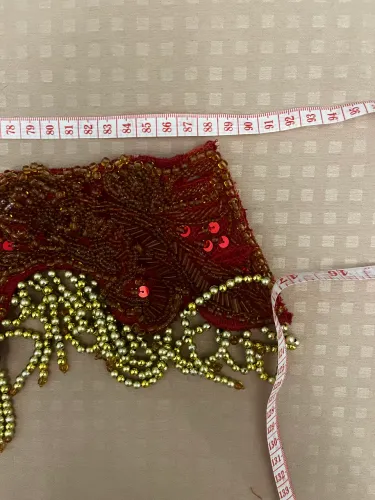 Figurino Dourado e Vermelho - Dança do Ventre