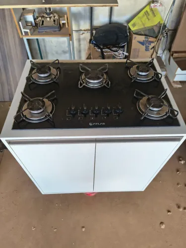 Fogão Cooktop 5 bocas com bancada