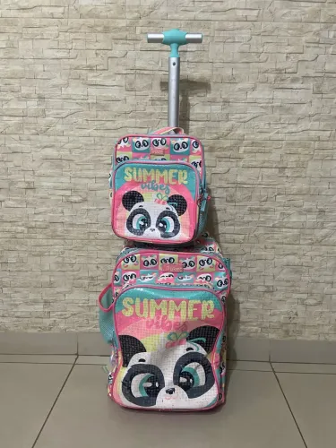 Mochila infantil de rodinha Pucket + lancheira