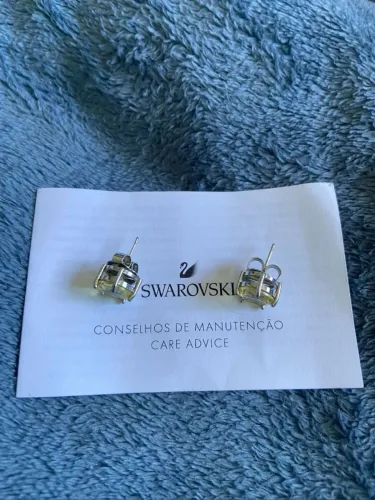 Brincos Citrino Swarovski