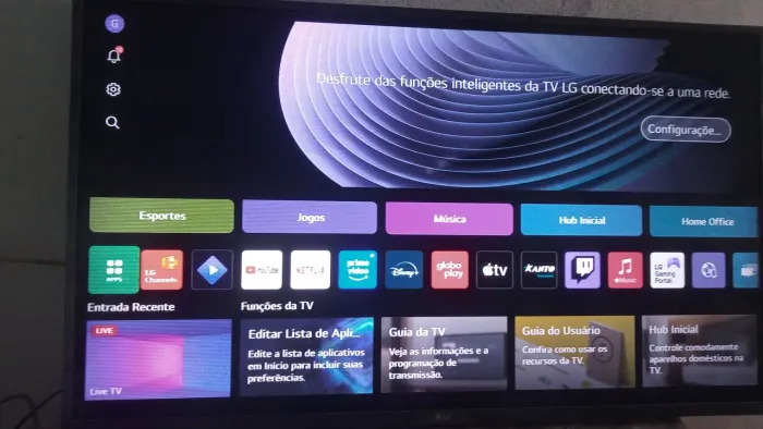 Vende-se uma TV LG smart 43 polegadas controle funcionando apenas marcas de uso