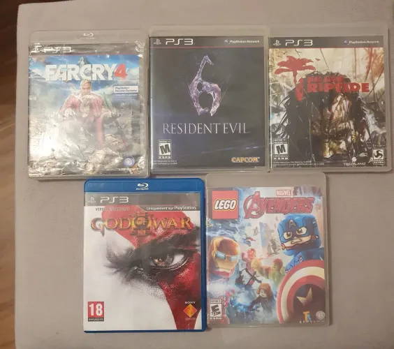Lote de 5 jogos de PS3 por 120$
