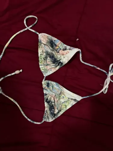 biquíni cortininha estampado m