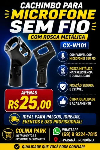  Cachimbo Microfone sem fio 
