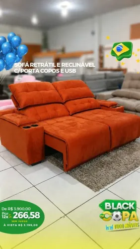 SOFÁ RETRÁTIL E RECLINÁVEL 