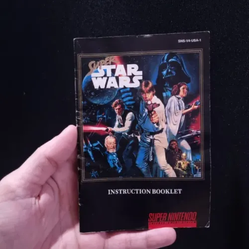 MANUAL ORIGNAL DO JOGO SUPER STAR WARS PARA SUPER NINTENDO SNES SUPER NES RARIDADE