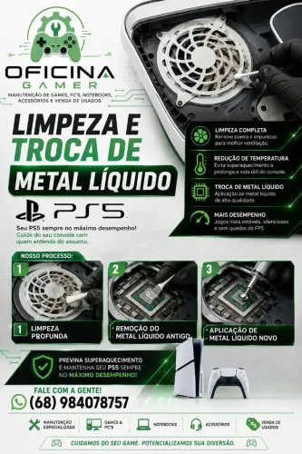 Limpeza preventiva ps5 e outros consoles