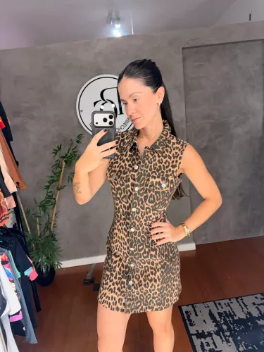 Vestido Zara Animal Print | Tamanho P