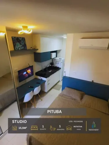 STUDIO NASCENTE MOBILIADO 15m² 1 QUARTO INFRA VENDE PITUBA