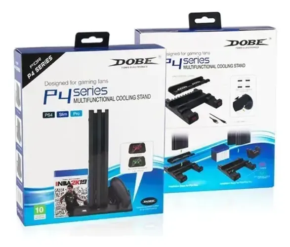 Cooler Base Ps4 Carregadora De 2 Controles Dobe