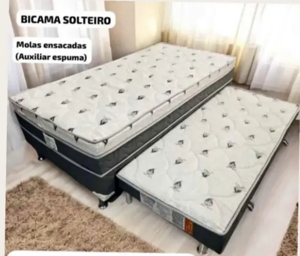 Super promoção de Cama box com Auxiliar de Molas Ensacadas