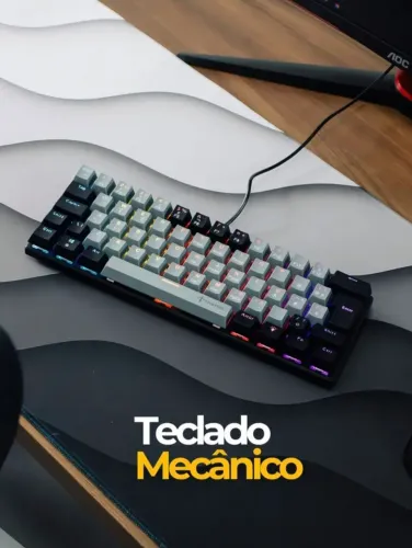 Teclado Mecânico Gamer 60% Switch Vermelho Titorion Tm-002 Abnt2