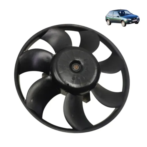 Ventoinha radiador ford fiesta 1.0 zetec 2000 pequeno detalh