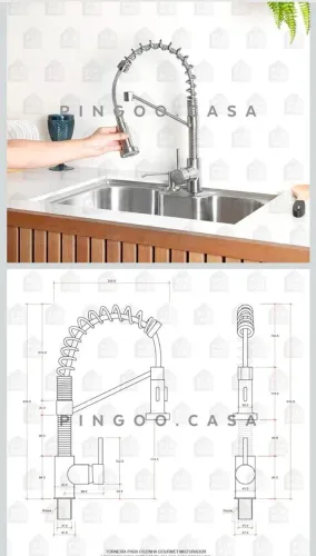 Torneira Pingo para pia de cozinha gourmet