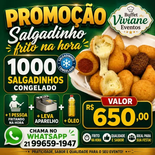Fritadeira com salgadinhos