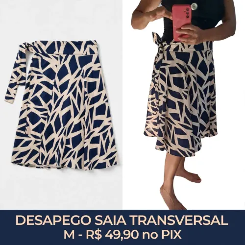 Saia transversal tam M usada - Desapego!