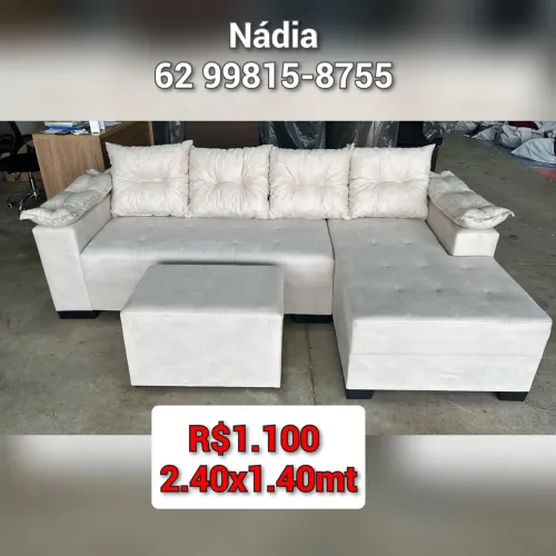 SOFÁ COM ESPUMA D-33 ___<4 LUGARES 