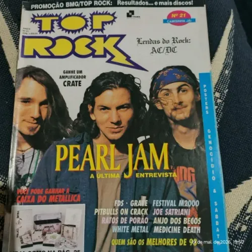 Revista Top Rock nr 21, Especial Pearl Jam. Ano 1993