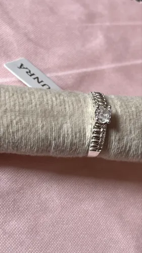 Anel prata cristal Semijoia Munrá