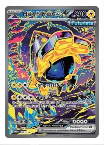 Carta pokemon Mãos férreas ex Original