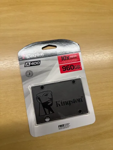 SSD Kingston A400, 960GB, SATA III, 2.5", Leitura: 500MB/s, Gravação: 450MB/s, Preto