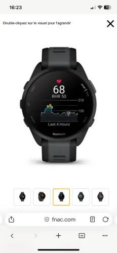 Smartwatch Garmin Forerunner 165 Preto