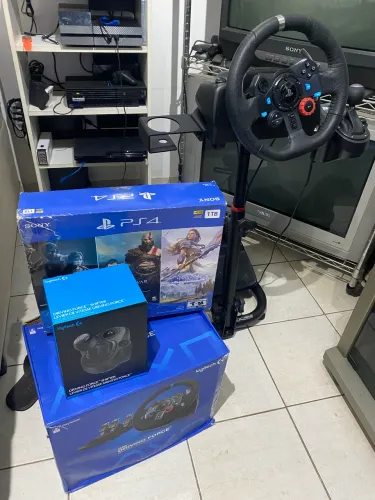 Ps4+volante+cambio+suporte aceito troca placa de vídeo 