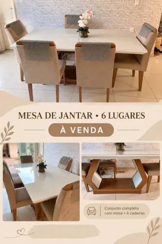 Linda mesa com 6 lugares