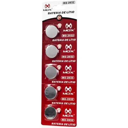 Bateria CR2032 Mox MO-2032 3V para Placa-Mãe, Controles e Eletrônicos - 40% OFF acima de 5