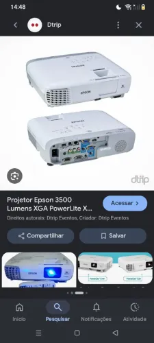 Projetor 3000 lumins