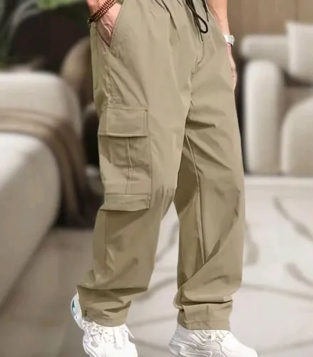 Calça cargo masculino bege