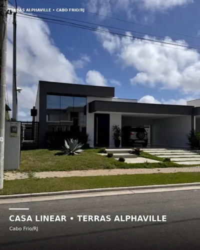 Casa Linear no Terras Alphaville Cabo Frio | 2 Suítes, Piscina, Sauna e Espaço Gourmet