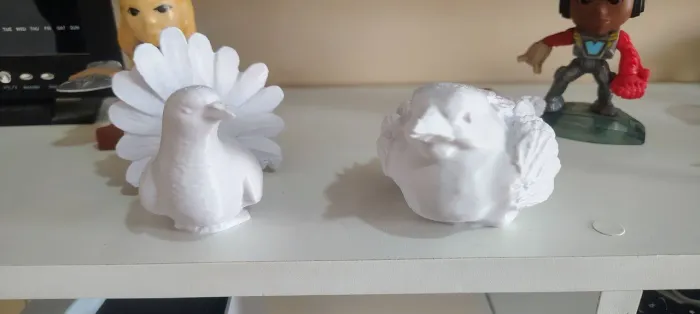 Enfeite e decoração duas aves