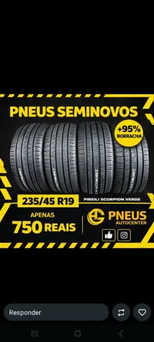 Pneus do aro 14 ao 19 seminovos já montado e balanceado