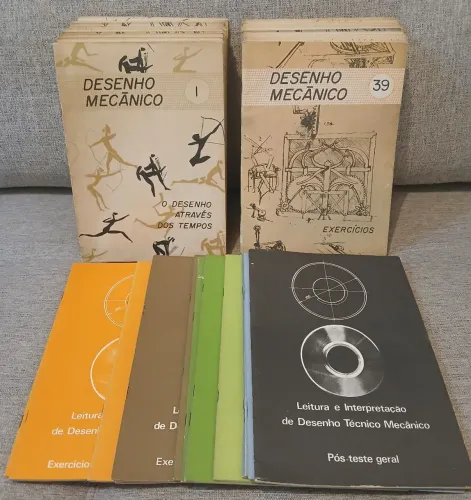 Apostilas Desenho Mecânico SENAI F. Padre Anchieta Anos 70 COMPLETO 1 Ao 39 + 22 Extras
