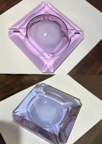 Cinzeiro de Cristal tcheco Neodímio (ALEXANDRITA)
