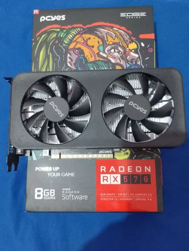 PLACA DE VIDEO RX 570 8GB PCYES NA GARANTIA DE FÁBRICA!!