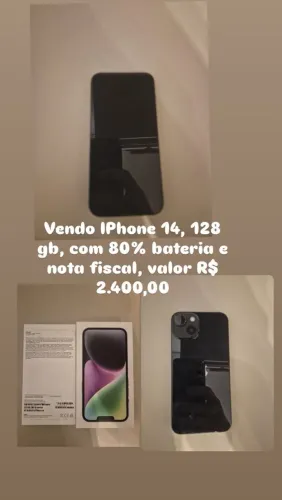 Iphone 14, 128 gb, 80% de bateria 