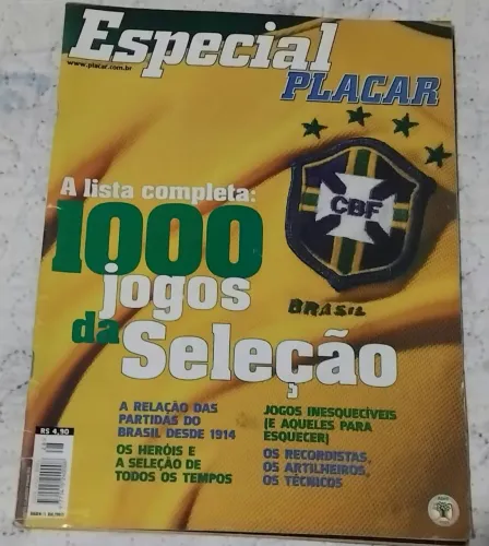 Revista Placar - Fevereiro de 2000 - 1000 jogos da Seleção Brasileira