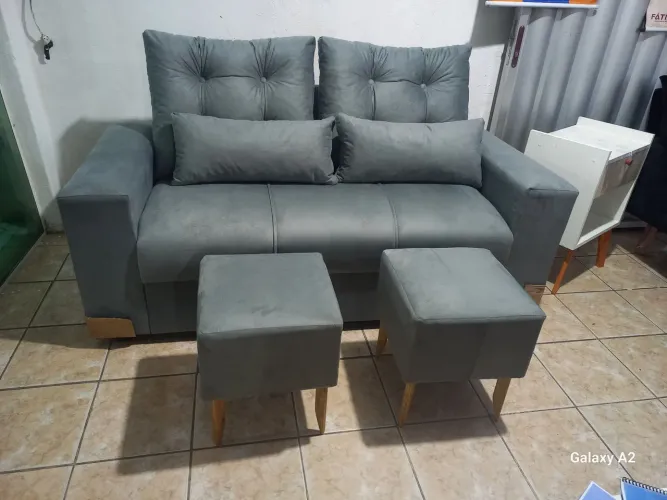 Sofá mais 2 puf