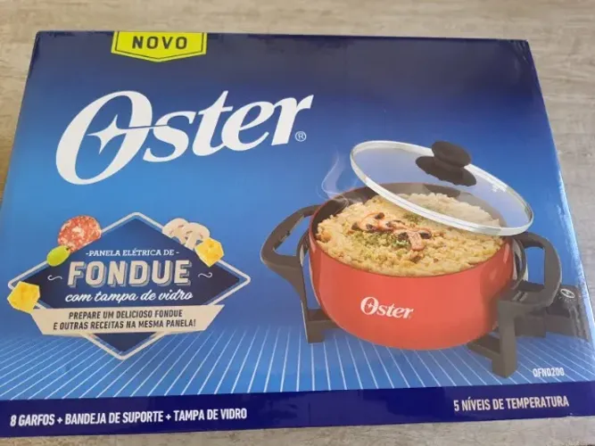 Panela elétrica para Foundue Red Oster 2 em 1-127V