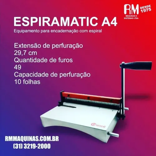 Encadernadora a4 furo redondo